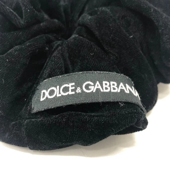 DOLCE&GABBANA big Hair Accessories Scrunchie Hair Shush Velor Black Unused main image 9